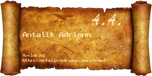 Antalik Adrienn névjegykártya